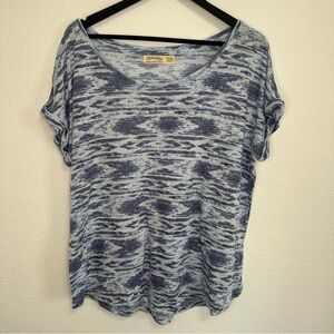 Faded Glory Blue Patterned T-Shirt – Women’s XXL